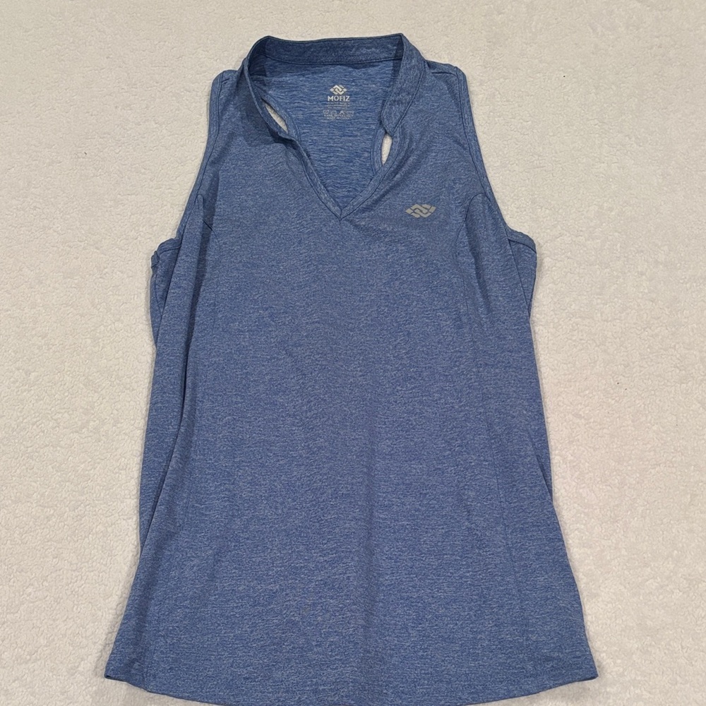 Soffe Women's Heather Blue Tank Top